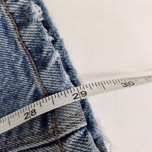 AMERICAN EAGLE Curvy '90s Bootcut Jeans Split Hem Seam Light Wash SZ 18S Short - Picture 14 of 14